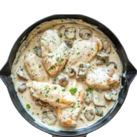 WHITE MUSHROOM CHICKEN STEAK